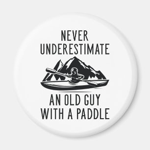 Old Guy With A Paddle Magnet