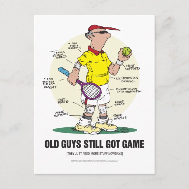 Old Guys Still Got Game Postcard (Front)
