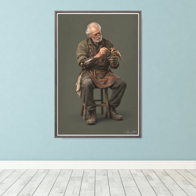 Old Hands Canvas Print (Insitu(Wood Floor))