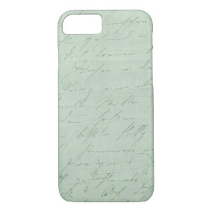 Old handwriting love letters faded antique script iPhone 8/7 case