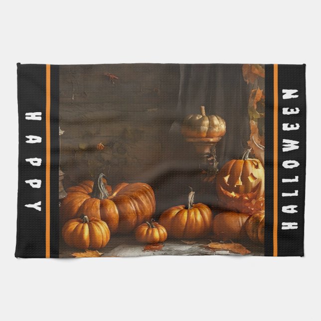 Old Happy Halloween Home Collection Kitchen Towel (Horizontal)