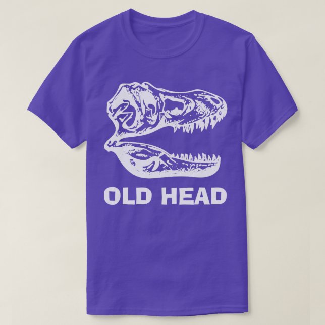 Old Head Dinosaur Skull T-Shirt (Design Front)