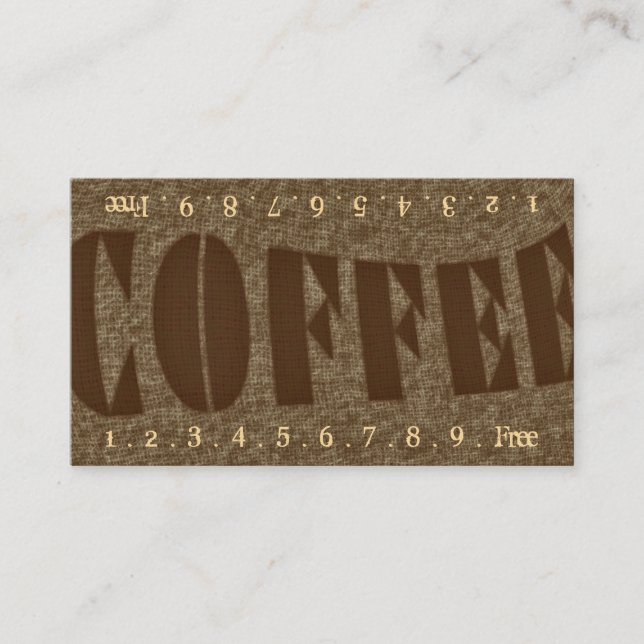Old Hessian Coffee Sack Photo - Punch Card (Front)