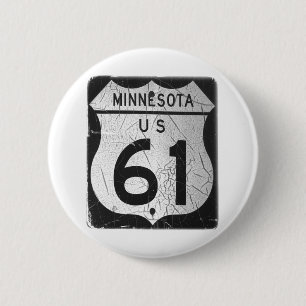 Old Highway 61 sign 2 Inch Round Button