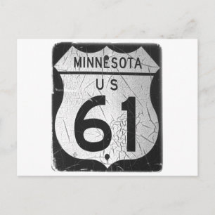 Old Highway 61 sign Postcard