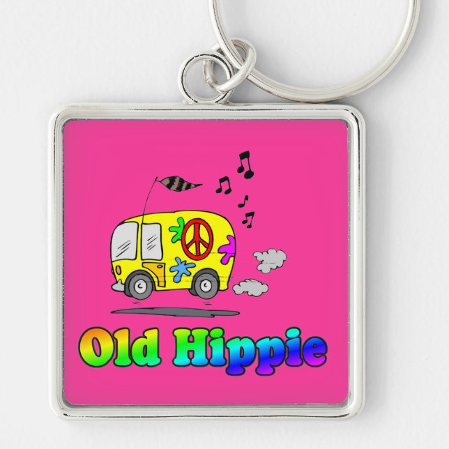 Old Hippie Bus Keychain (Front)
