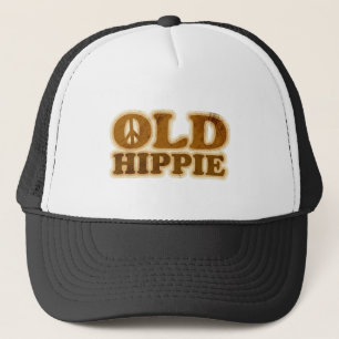 Old Hippie Peace Sign Trucker Hat