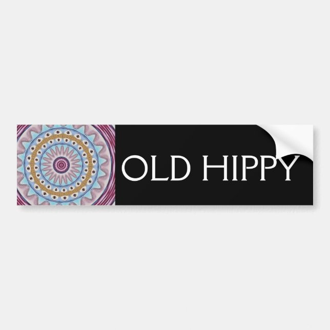 OLD HIPPY BUMPER STICKER (Front)