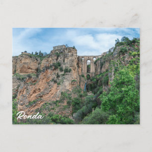 Old historic bridge in Ronda, Spain Postcard