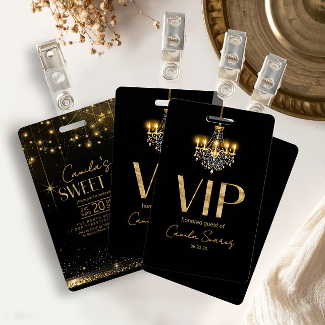 Old Hollywood Glam Chandelier Sweet 16 ID1108 Badge (Creator Uploaded)