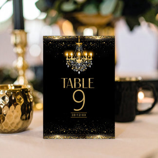 Old Hollywood Glam Chandelier Sweet 16 ID1108 Table Number