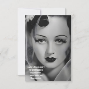 Old Hollywood Glamour Birthday Card