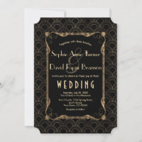 Old Hollywood Gold Great Gatsby Wedding