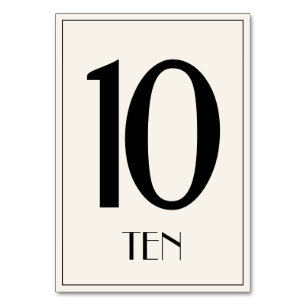 Old Hollywood Style Table Number