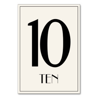 Old Hollywood Style Table Number