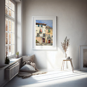 Old House at Segovia, Spain   Cass Gilbert Poster