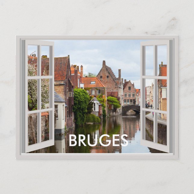 Old houses in Bruges Postcard (Front)