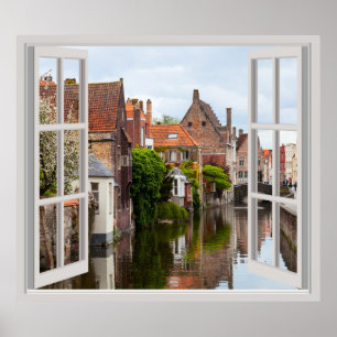 Old houses in Bruges Poster