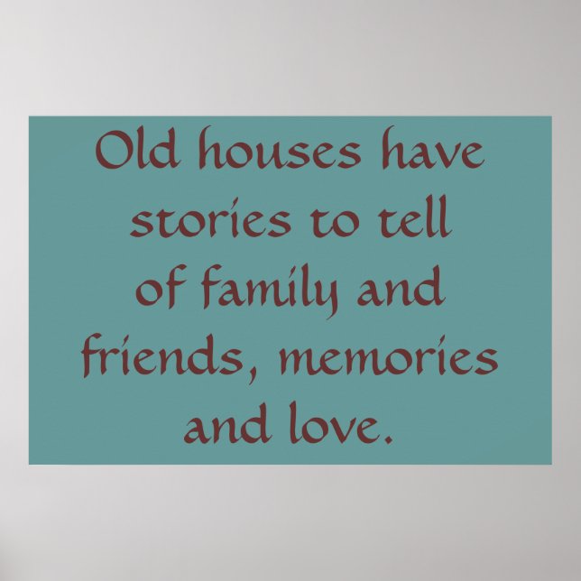 Old Houses Poster (Front)