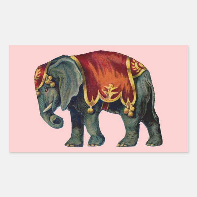 Old iIustração of circus elephant Sticker (Front)