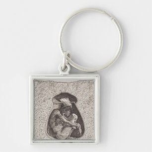 Old Indian cemetery Keychain