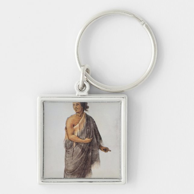 Old Indian Man Keychain (Front)