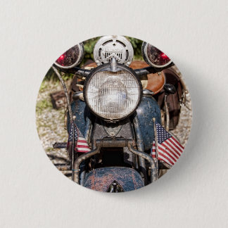 old Indian Police Motorcycle 2 Inch Round Button