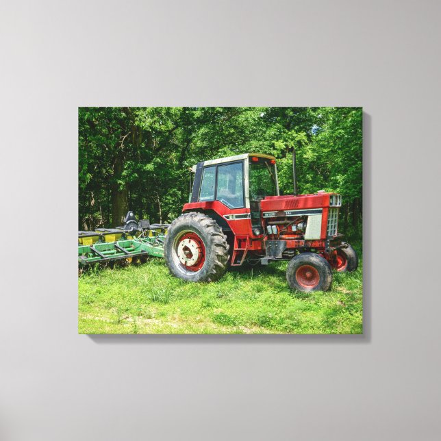 Old International Tractor Canvas Print (Front)