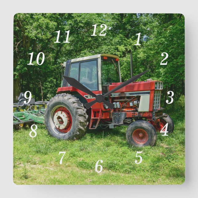 Old International Tractor Wall Clock (Front)