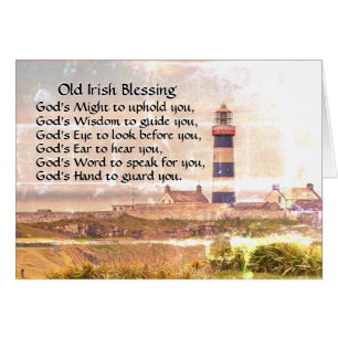 Old Irish Blessing, Lighthouse on Coast of Ireland