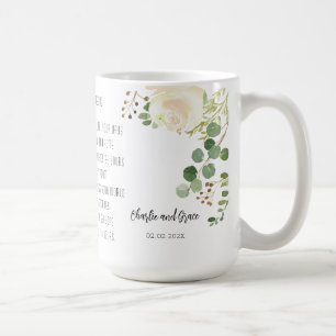 Old Irish Blessing & Personalize Wedding Greenery  Coffee Mug