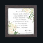 Old Irish Blessing & Personalize Wedding Greenery  Gift Box<br><div class="desc">A fine Irish Blessing for a greenery styled wedding. St. Patrick's season design.

Ivory roses with assorted Watercolor wedding greenery of Eucalyptus and berries.</div>