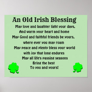 OLD IRISH BLESSING POSTER