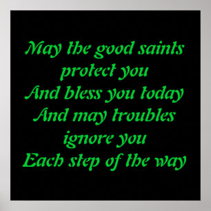 Old Irish Blessing Poster