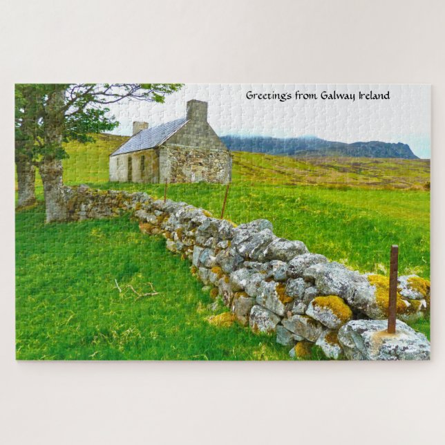 Old Irish Cottage Galway Ireland. Jigsaw Puzzle (Horizontal)