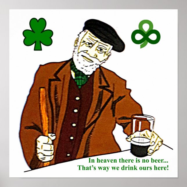 Old Irish Drinker poster (Front)