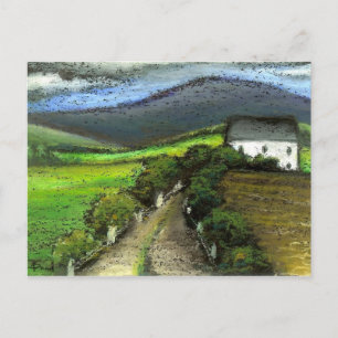 Old Irish farmhouse Postcard