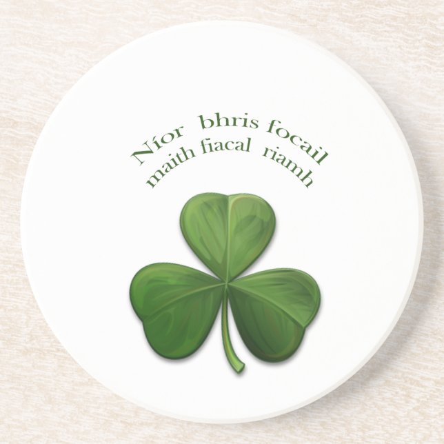 Old Irish sayings on Irish Design Products Coaster (Front)
