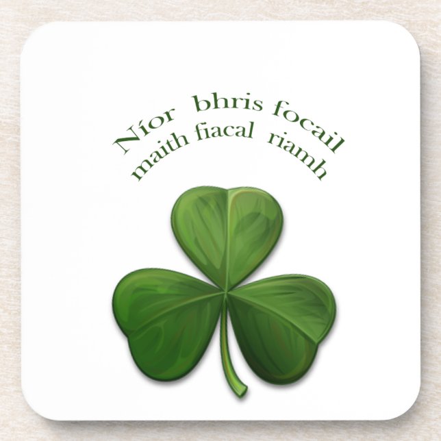 Old Irish sayings on Irish Design Products Coaster (Front)
