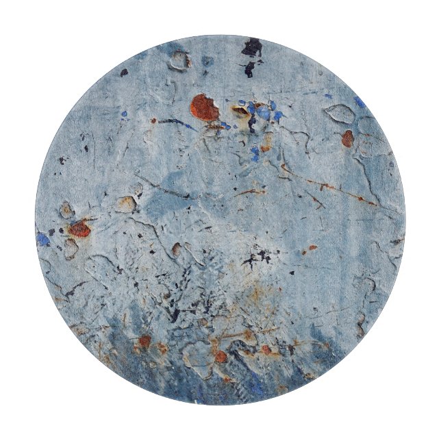 Old Iron Blue Stain Corrode Cutting Board (Front)