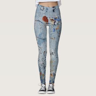 Old Iron Blue Stain Corrode Leggings