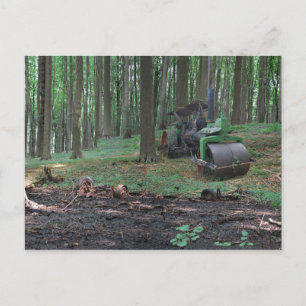Old Iron III - Dampfwalze Postcard