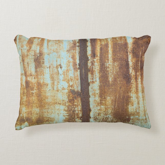 Old Iron Rust: Metal Background Accent Pillow (Front)