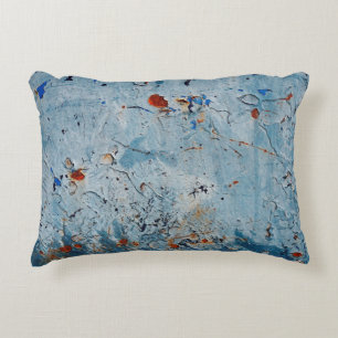 Old iron surface with a blue stain, corrode it.    accent pillow