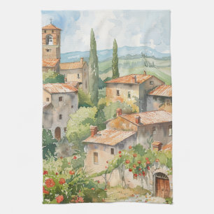 Old Italian Village Kitchen Towel