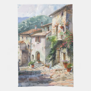 Old Italian Village Kitchen Towel