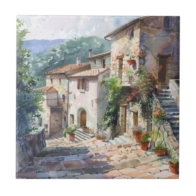 Old Italian Village  Tile (Front)