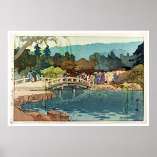 Old Japanese Bridge Ukiyo–e Poster