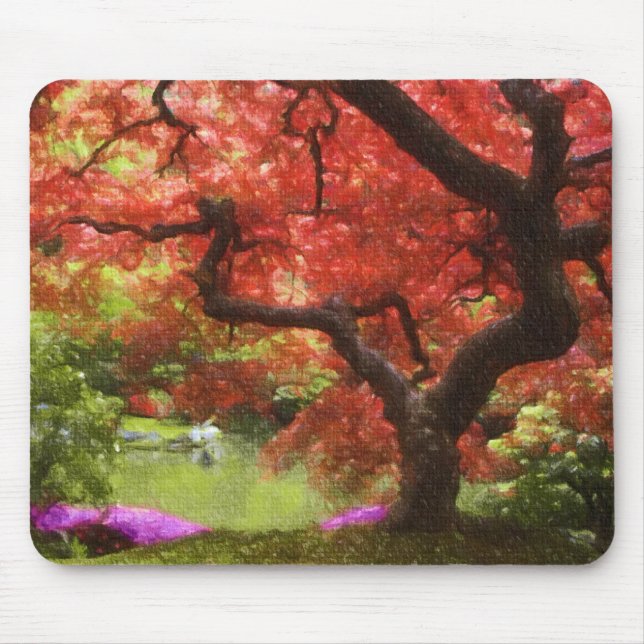 Old Japanese Maple Mouse Pad (Front)