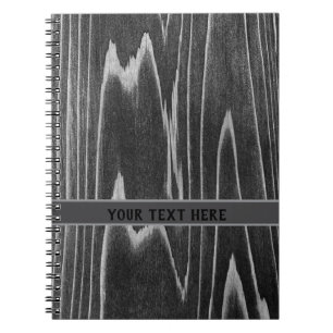 Old Japanese Wood Grain Pattern - Personalizable Notebook